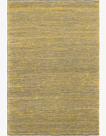 Yellow and Navy Hand Woven Seaside Pearl Jute Rug