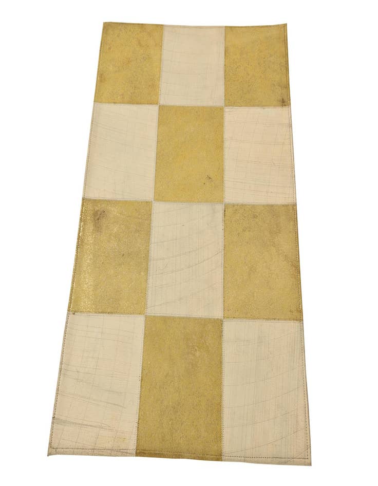 Detail image of 2' 1 x 3' 1 Cowhide Leather Rug