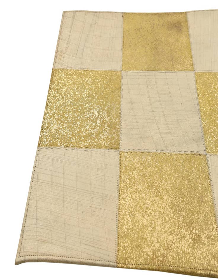 Detail image of 2' 1 x 3' 1 Cowhide Leather Rug