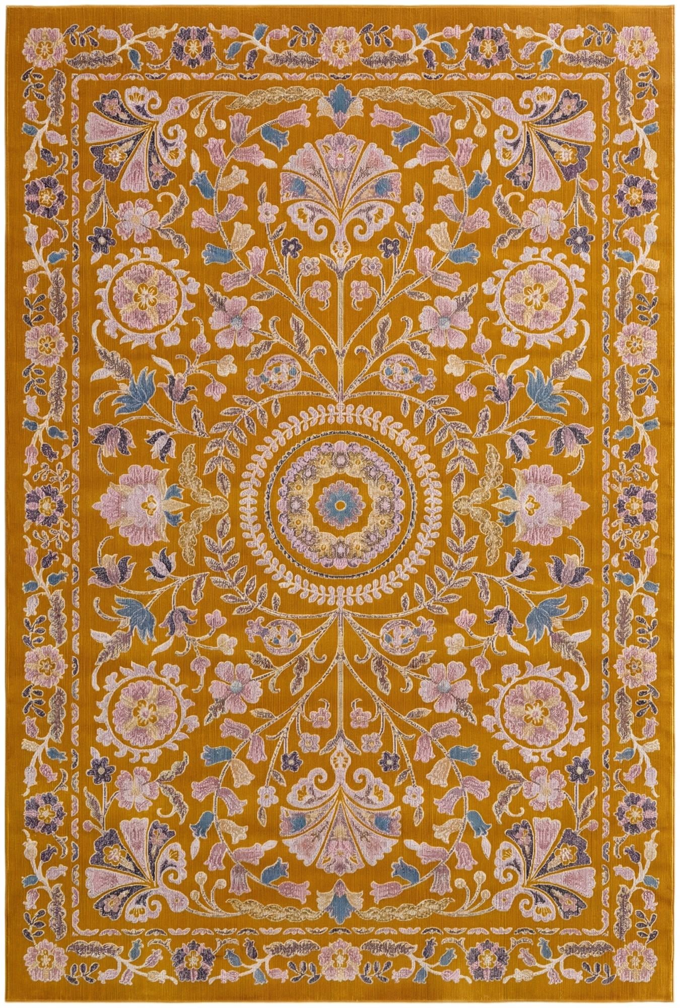 Yellow Gold Blossom Rug