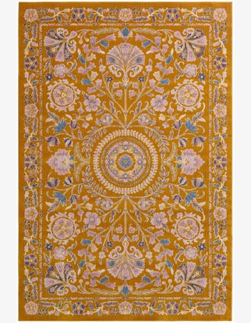 Yellow Gold Blossom Rug