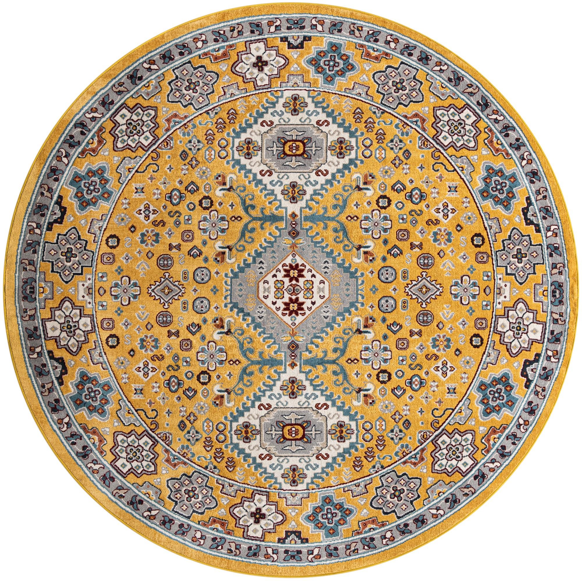 7' 10 x 7' 10 Kamala Washable Round Rug