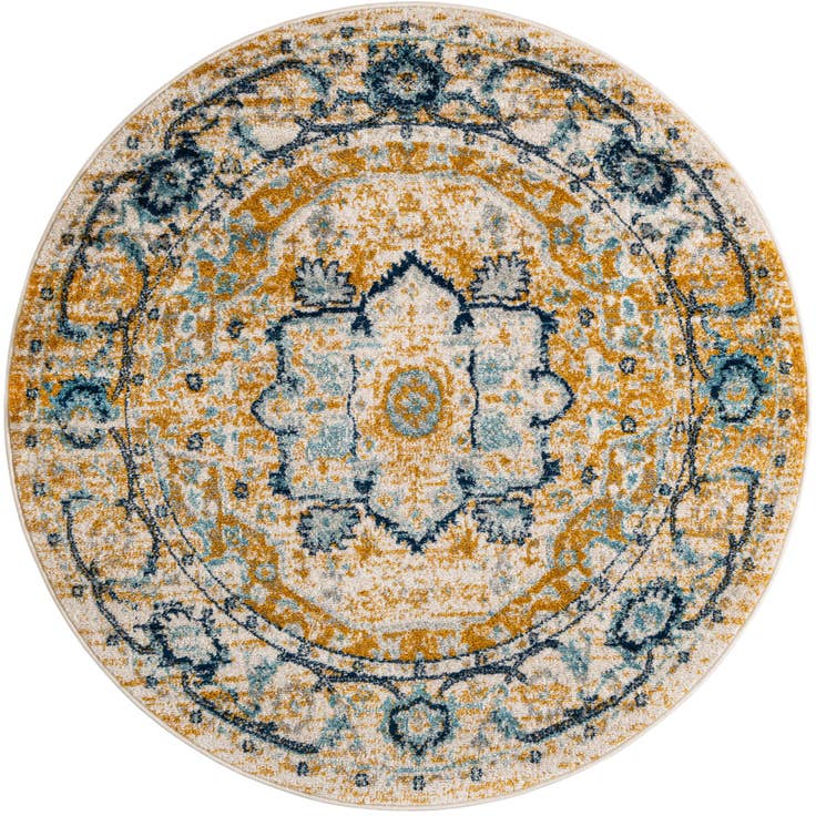 Detail image of 5' x 5' Madeline Vintage Round Rug