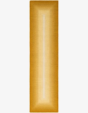 Yellow Gold Ombre Wool Runner Rug