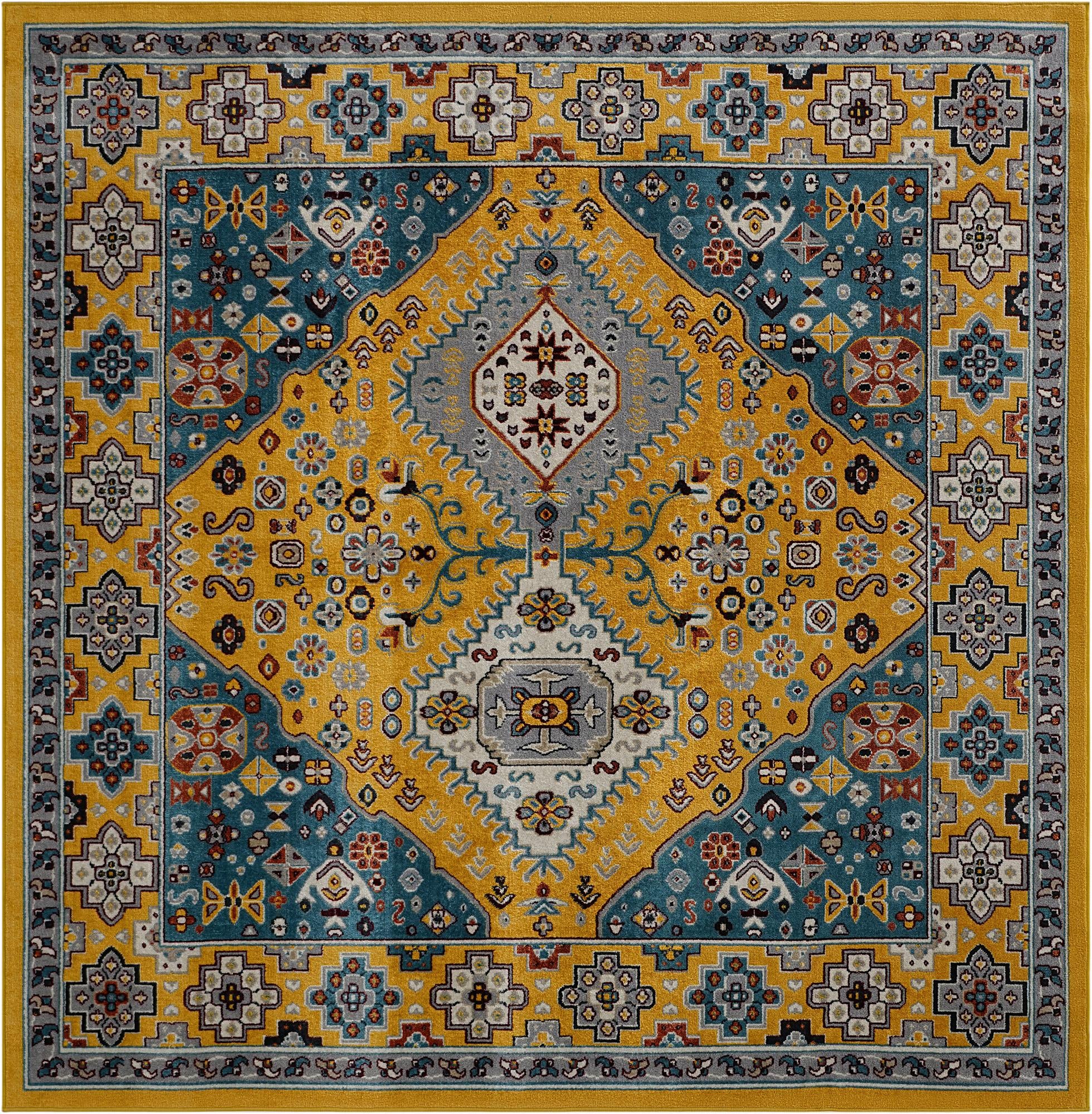 7' 10 x 7' 10 Kamala Washable Square Rug