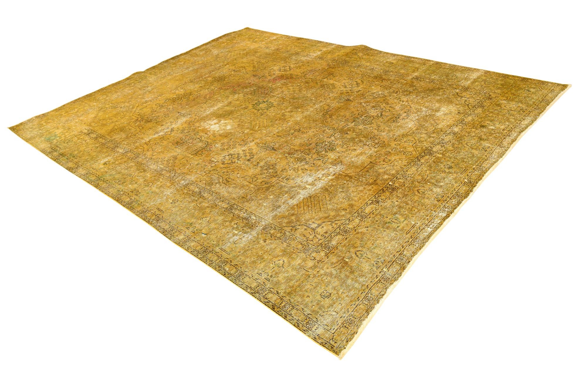 9' 7 x 12' 3 Hand Knotted Ultra Vintage Persian Wool Rug