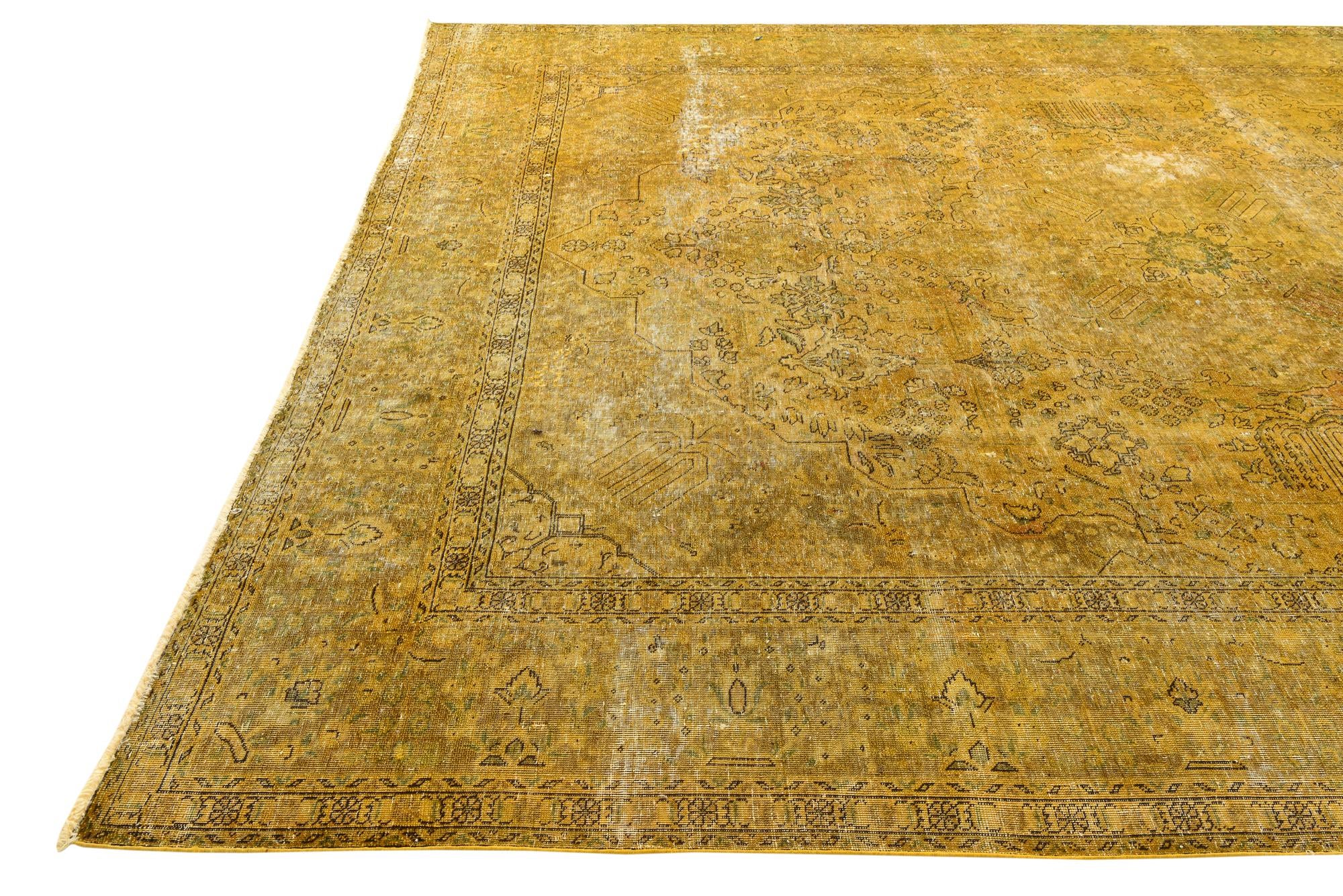 9' 7 x 12' 3 Hand Knotted Ultra Vintage Persian Wool Rug