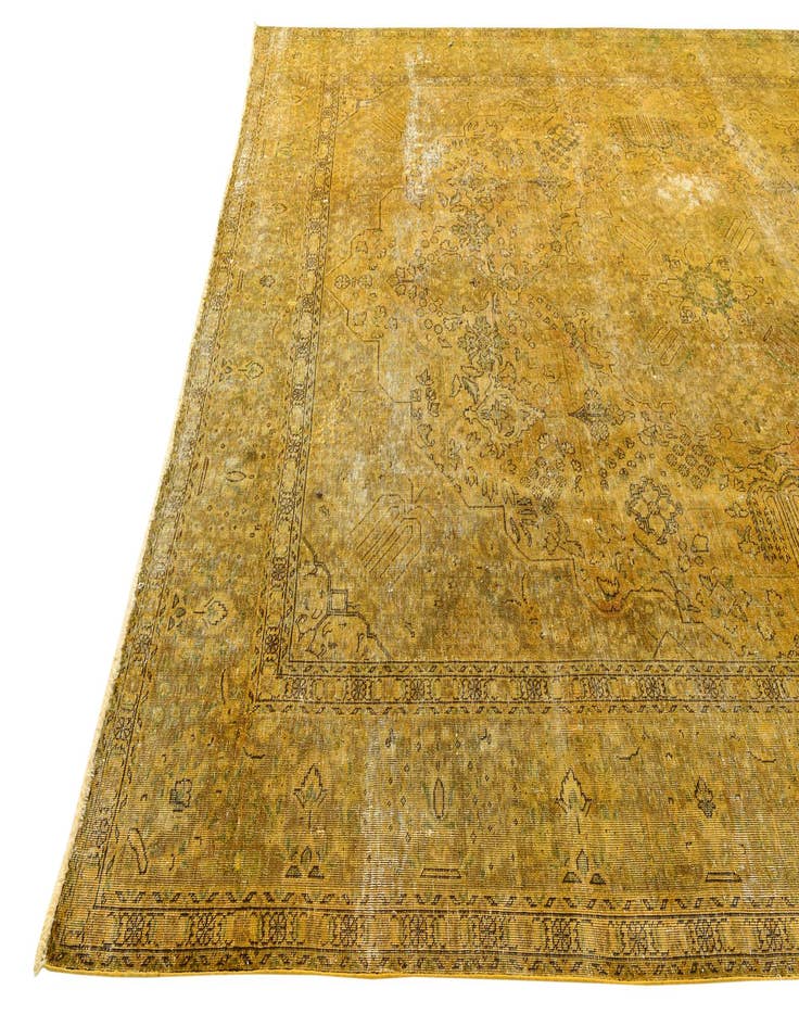 Detail image of 9' 7 x 12' 3  Hand Knotted Ultra Vintage Persian Wool Rug