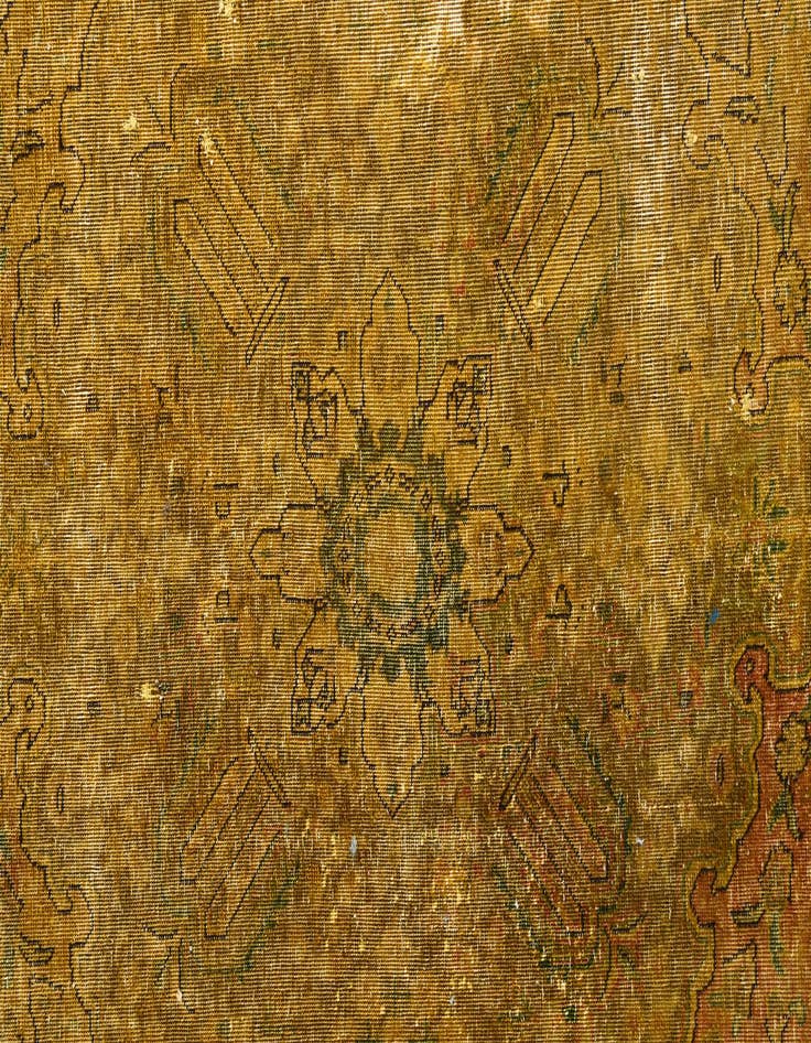 Detail image of 9' 7 x 12' 3  Hand Knotted Ultra Vintage Persian Wool Rug