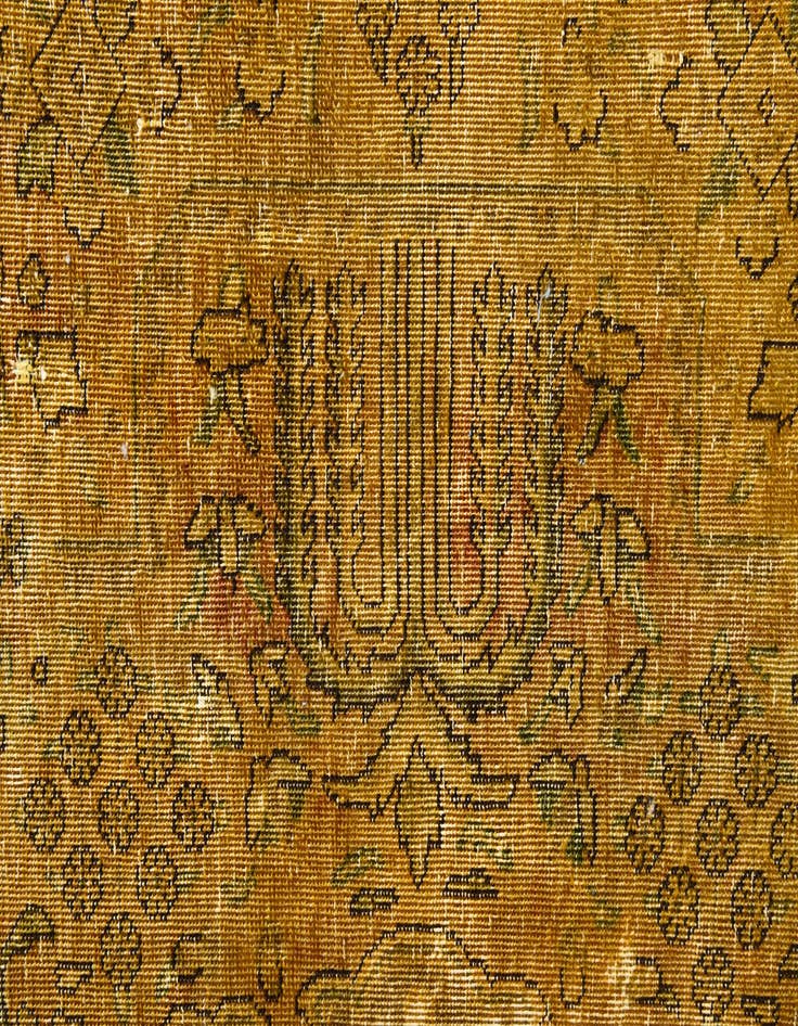 Detail image of 9' 7 x 12' 3  Hand Knotted Ultra Vintage Persian Wool Rug