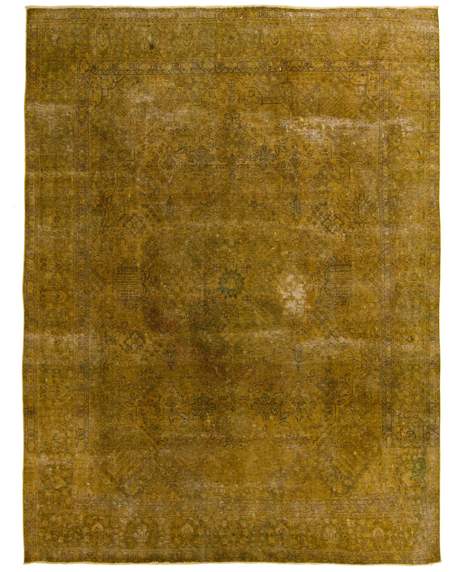9' 7 x 12' 3 Hand Knotted Ultra Vintage Persian Wool Rug