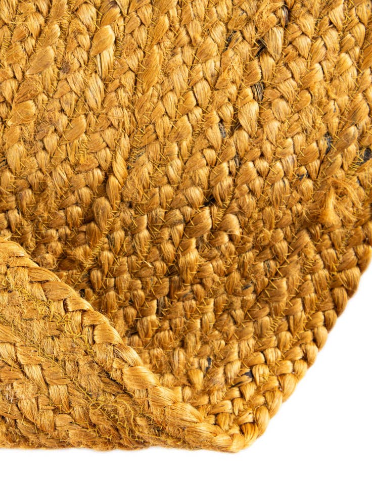 Detail image of 2' 2 x 3' 7  Hand Braided Jute Hearth Rug