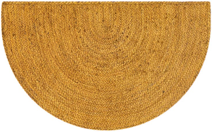 Detail image of 2' 2 x 3' 7 Handmade Braided Jute Hearth Rug