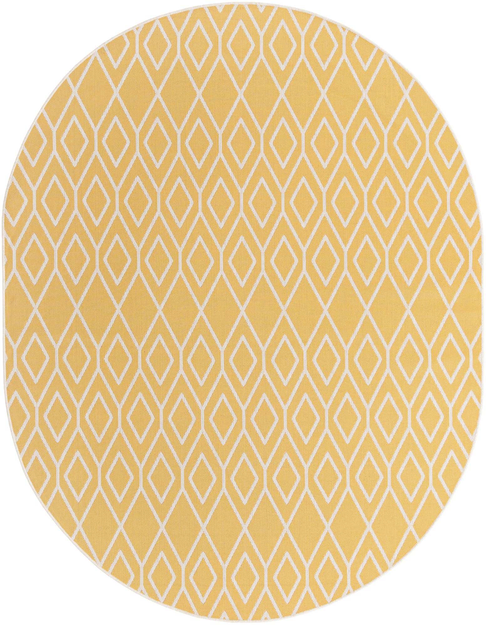 7' 10 x 10' Easy-Clean Jill Zarin Turks and Caicos Indoor / Outdoor Oval Rug
