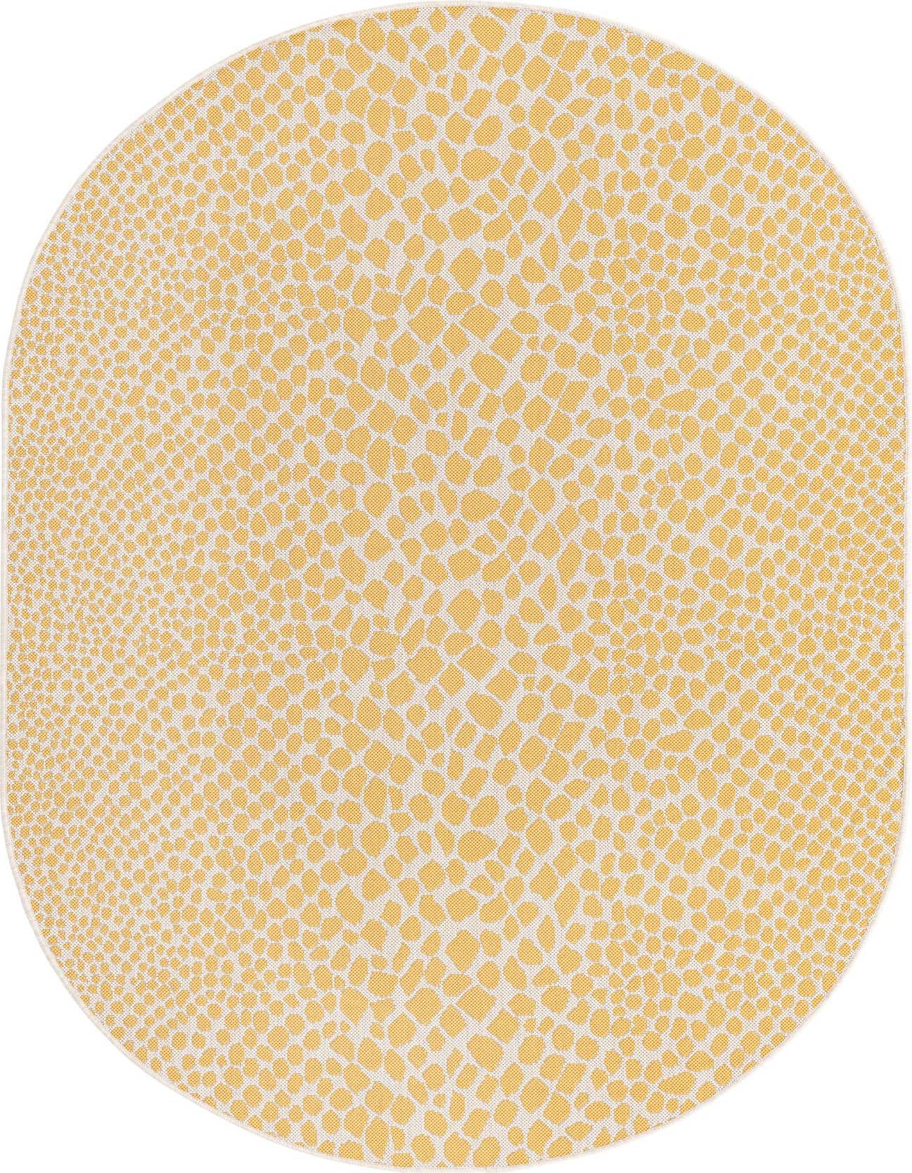 5' 3 x 8' Easy-Clean Jill Zarin Cape Town Indoor / Outdoor Oval Rug