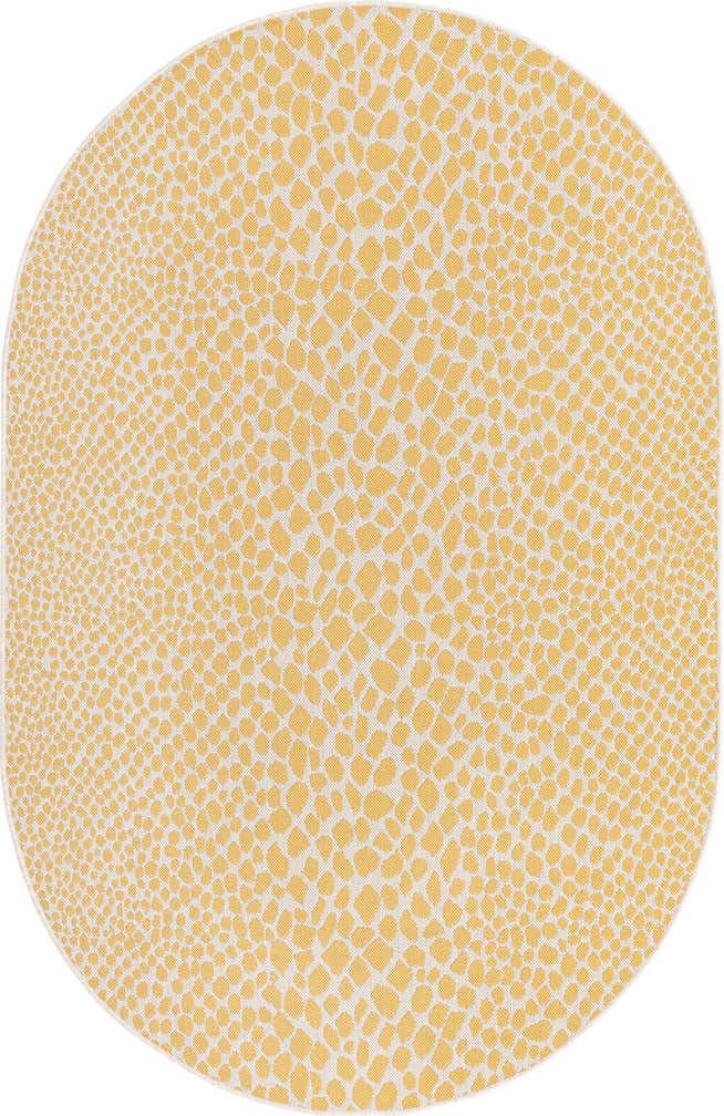 5' 3 x 8' Easy-Clean Jill Zarin Cape Town Indoor / Outdoor Oval Rug