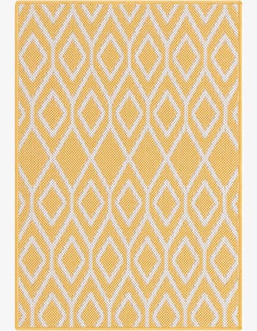 Yellow Ivory Easy-Clean Jill Zarin Turks and Caicos Indoor / Outdoor Rug