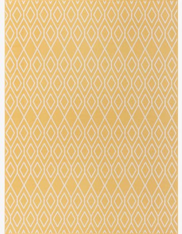 Yellow Ivory Easy-Clean Jill Zarin Turks and Caicos Indoor / Outdoor Rug