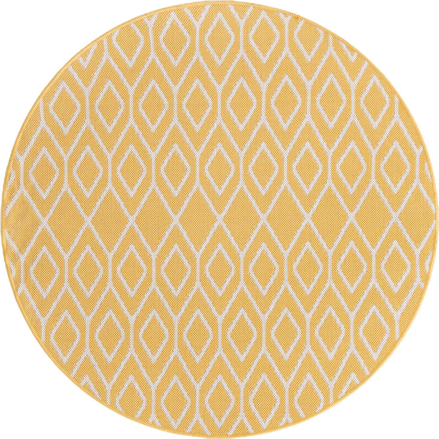 4' x 4' Easy-Clean Jill Zarin Turks and Caicos Indoor / Outdoor Round Rug