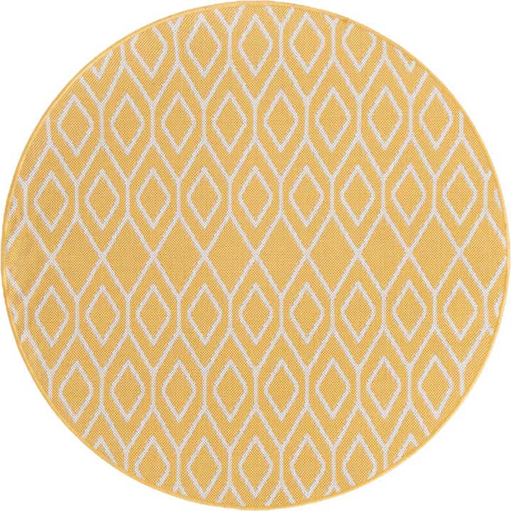 4' x 4' Easy-Clean Jill Zarin Turks and Caicos Indoor / Outdoor Round Rug