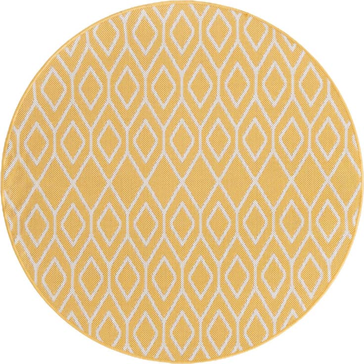 Detail image of 4' x 4' Easy-Clean Jill Zarin Turks and Caicos Indoor / Outdoor Round Rug