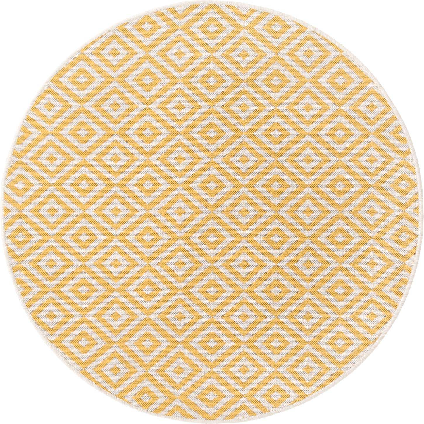 4' x 4' Easy-Clean Jill Zarin Costa Rica Indoor / Outdoor Round Rug