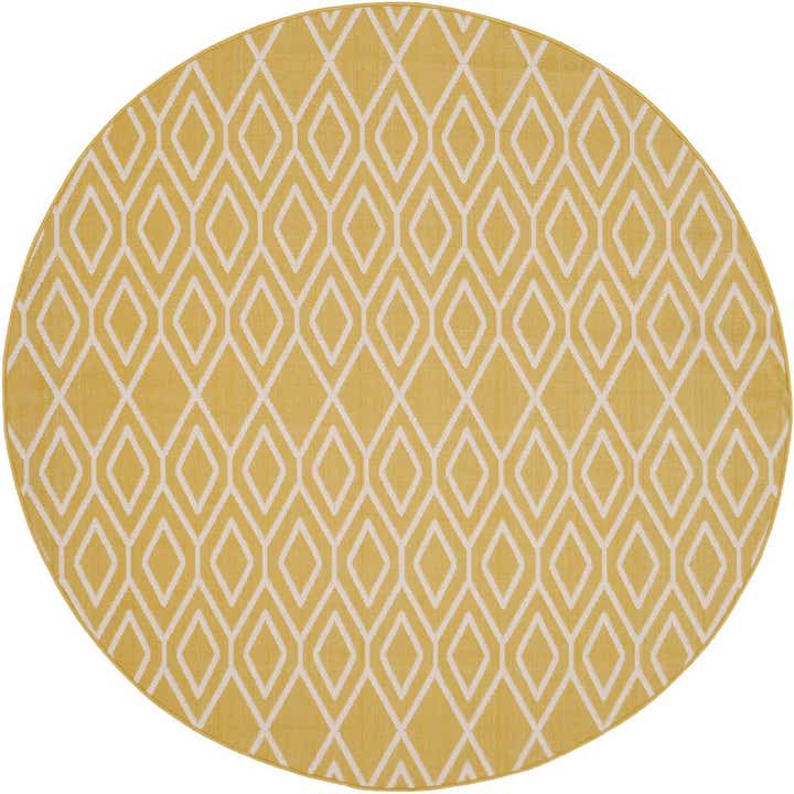 7' x 7' Easy-Clean Jill Zarin Indoor / Outdoor Round Rug