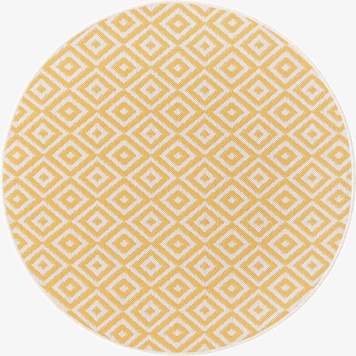 4' x 4'  Washable Jill Zarin Costa Rica Indoor / Outdoor Round Rug