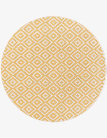 4' x 4' Easy-Clean Jill Zarin Costa Rica Indoor / Outdoor Round Rug