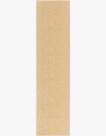 Yellow Ivory Easy-Clean Jill Zarin Cape Town Indoor / Outdoor Runner Rug