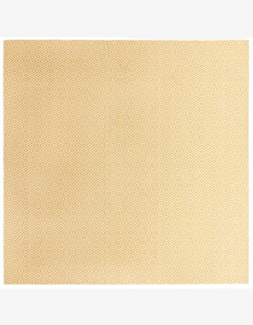 Yellow Ivory Easy-Clean Jill Zarin Costa Rica Indoor / Outdoor Square Rug