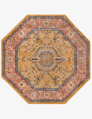 Yellow Lola Octagon Rug