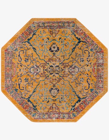 Yellow Lola Octagon Rug