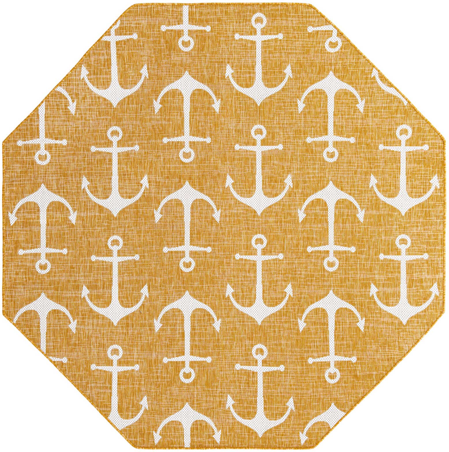 7' 10 x 7' 10 Easy-Clean Coastal Indoor / Outdoor Octagon Rug