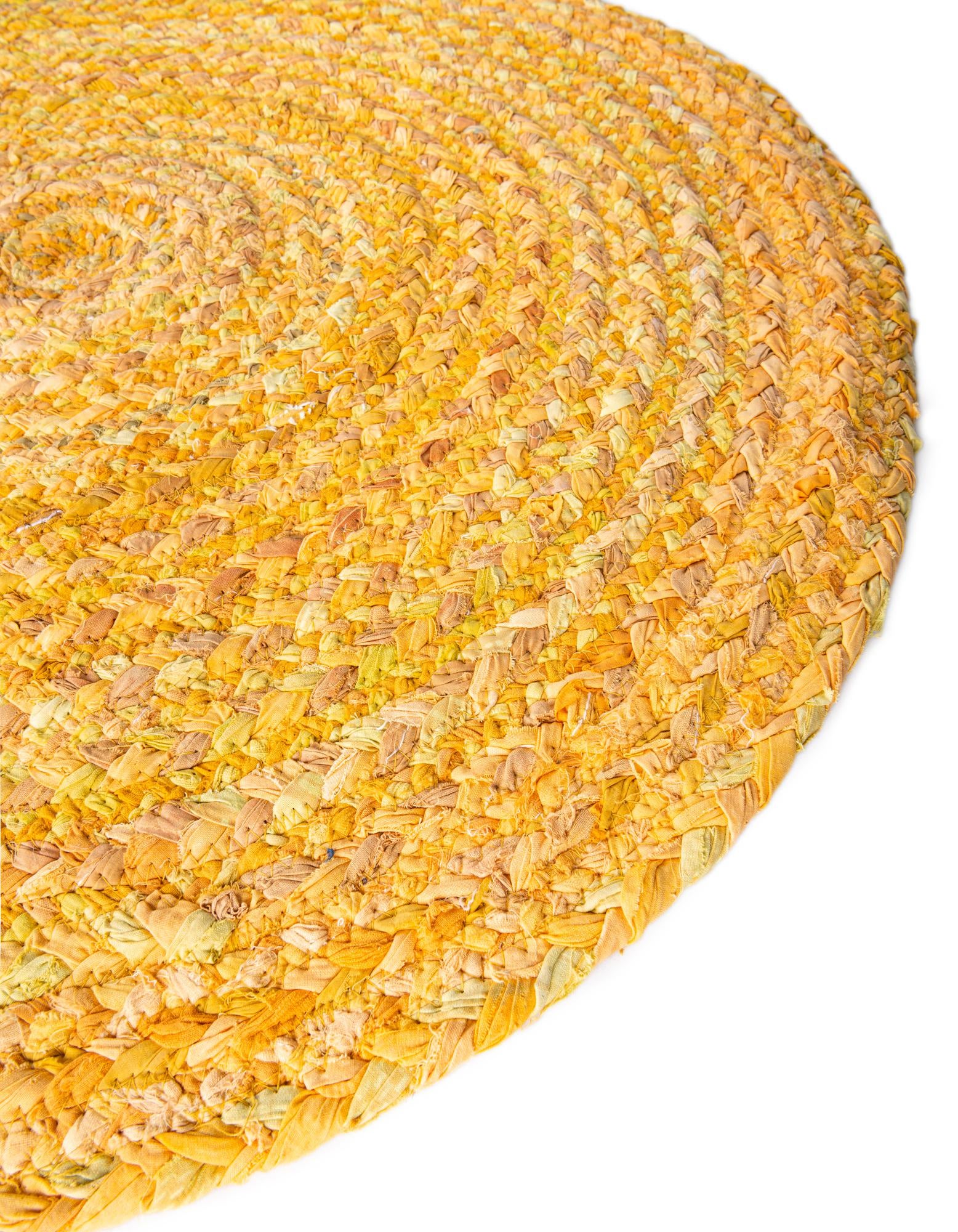 3' 3 x 5' 1 Handmade Braided Chindi Oval Rug