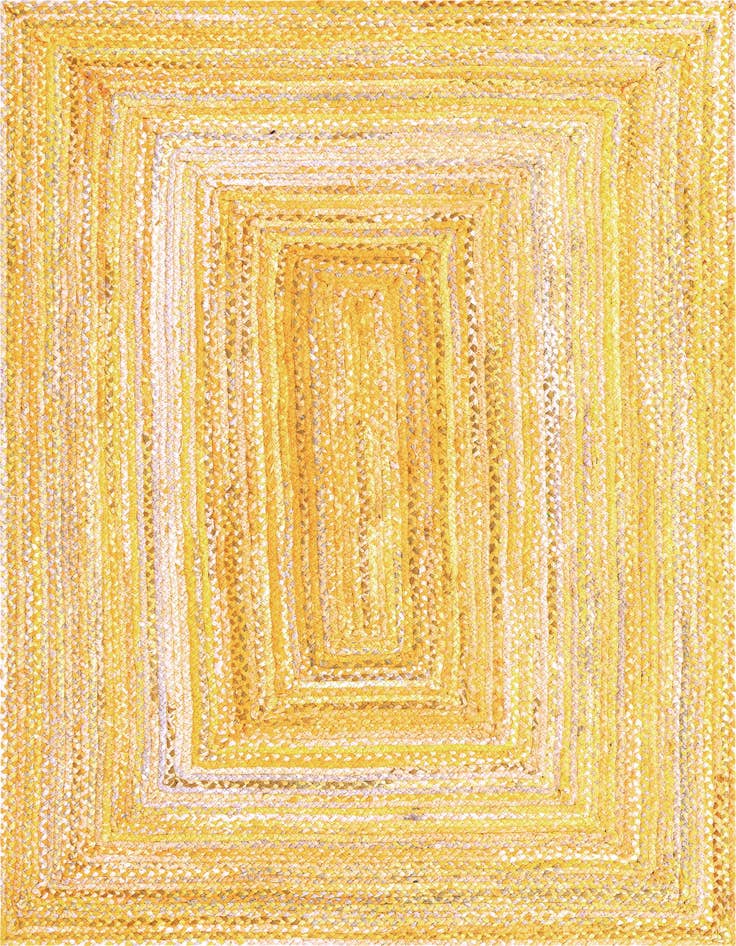 Detail image of 6' 1 x 9'  Hand Braided Chindi Rug