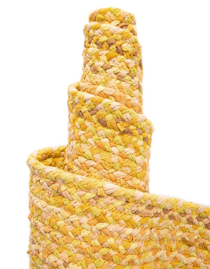 Detail image of 2' x 3' 1  Hand Braided Chindi Rug