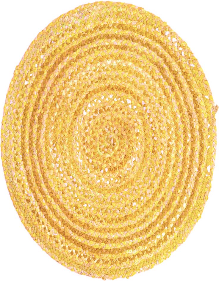 Detail image of 3' 3 x 3' 3  Hand Braided Chindi Round Rug