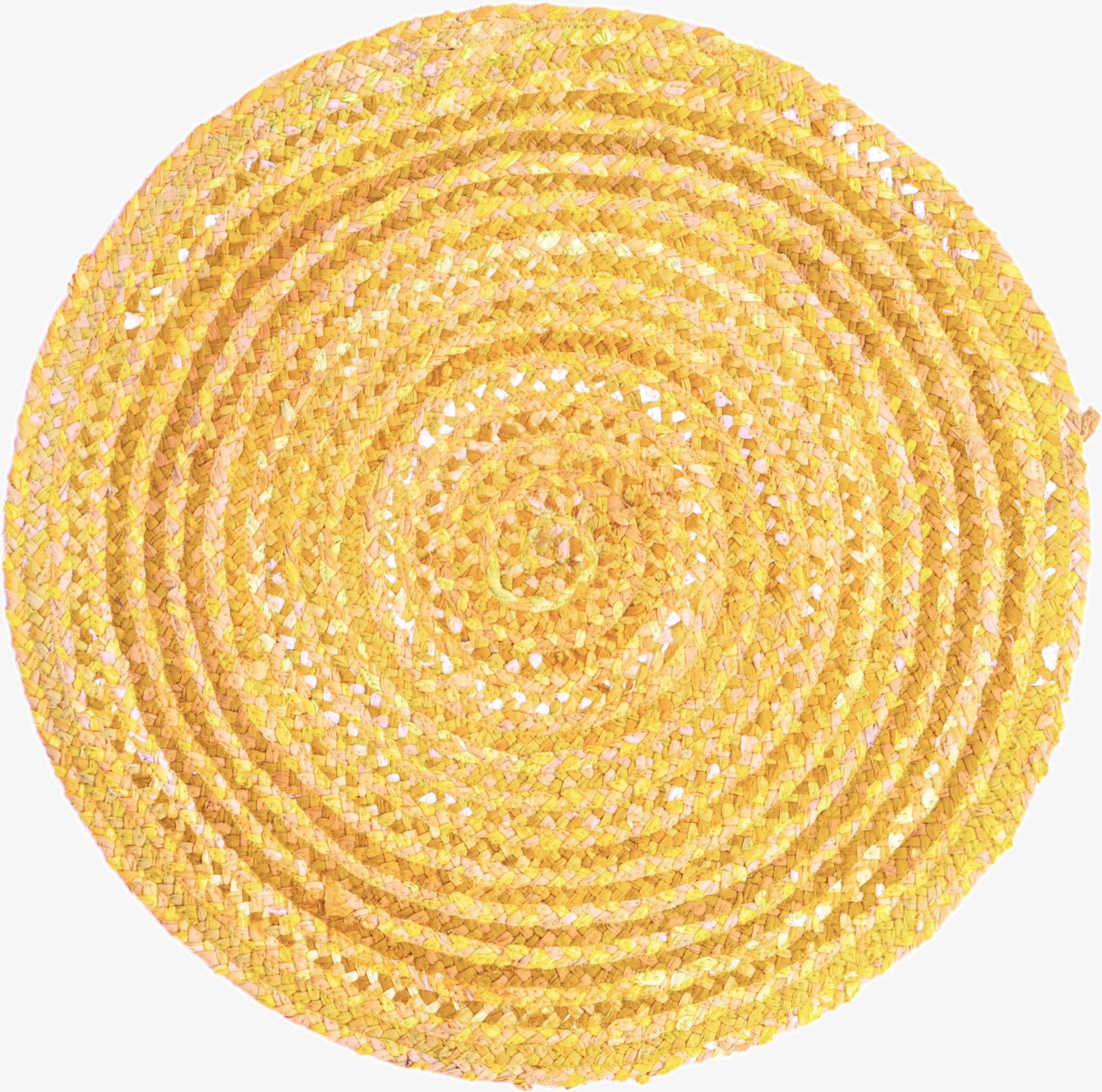 3' 3 x 3' 3  Hand Braided Chindi Round Rug