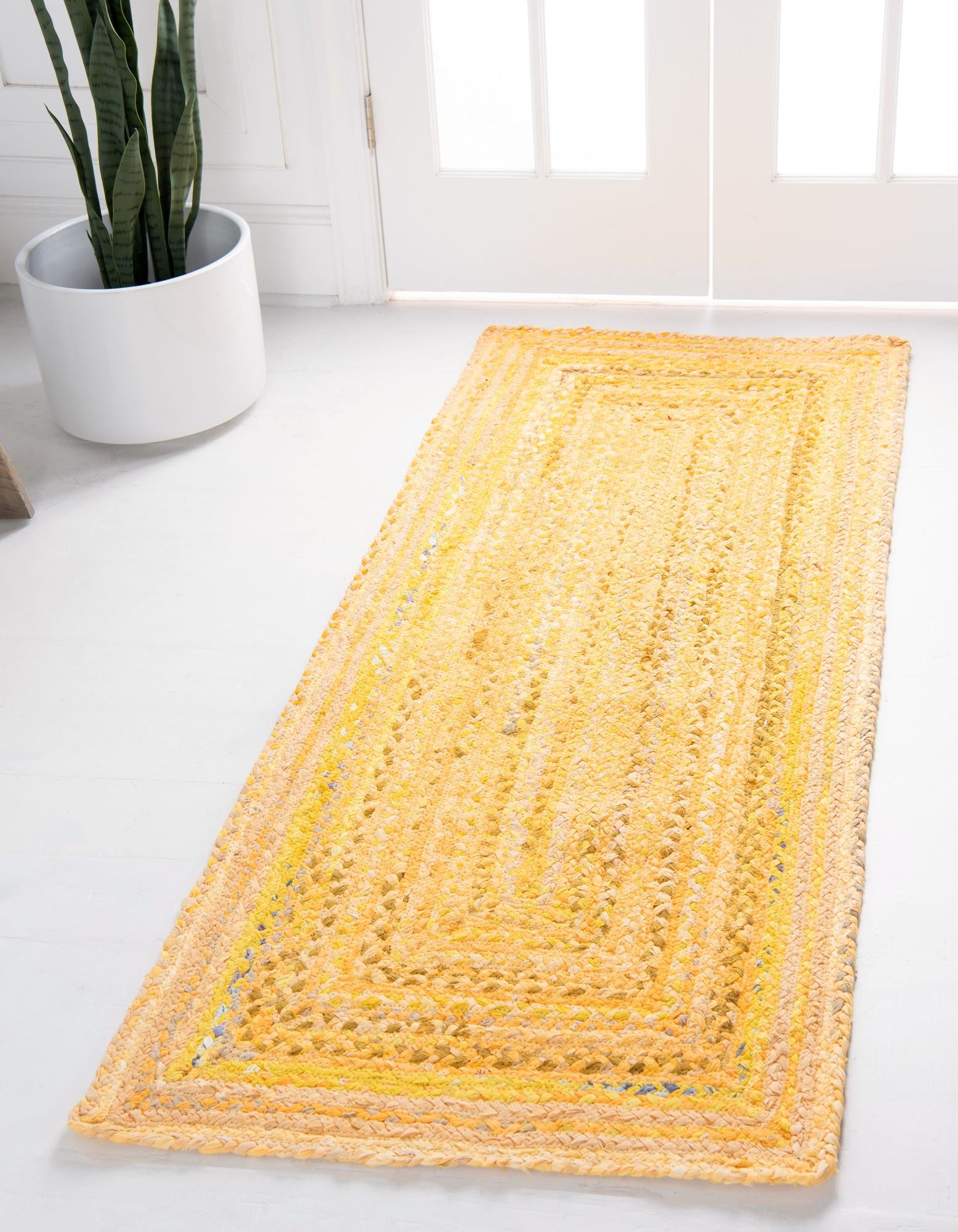 2' 7 x 6' 1  Hand Braided Chindi Runner Rug