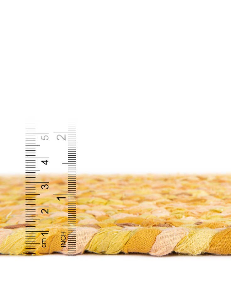 Detail image of 2' 7 x 6' 1  Hand Braided Chindi Runner Rug