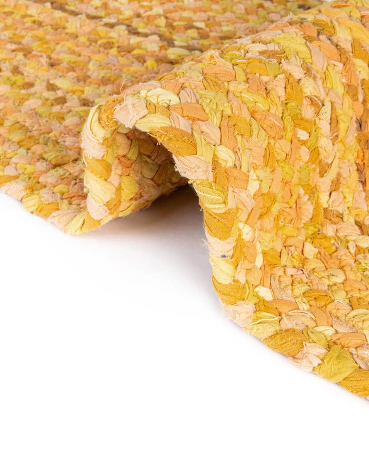 Detail image of 2' 7 x 6' 1  Hand Braided Chindi Runner Rug