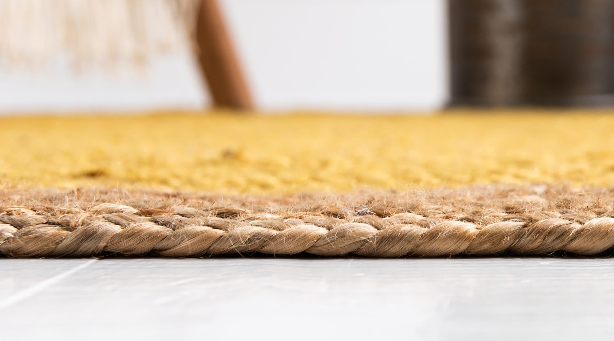 5' 1 x 8' Handmade Braided Jute Oval Rug