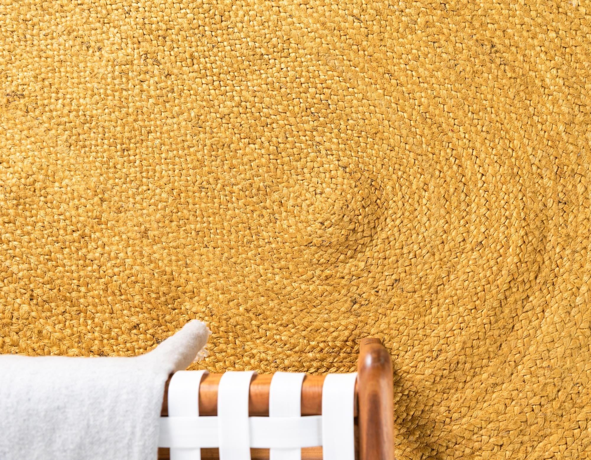 5' 1 x 8' Handmade Braided Jute Oval Rug