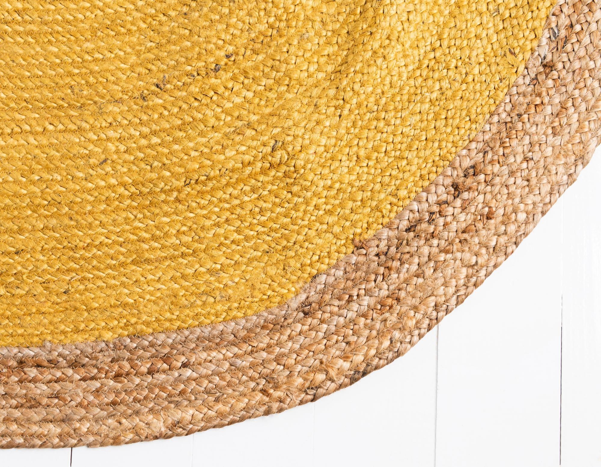 5' 1 x 8' Handmade Braided Jute Oval Rug