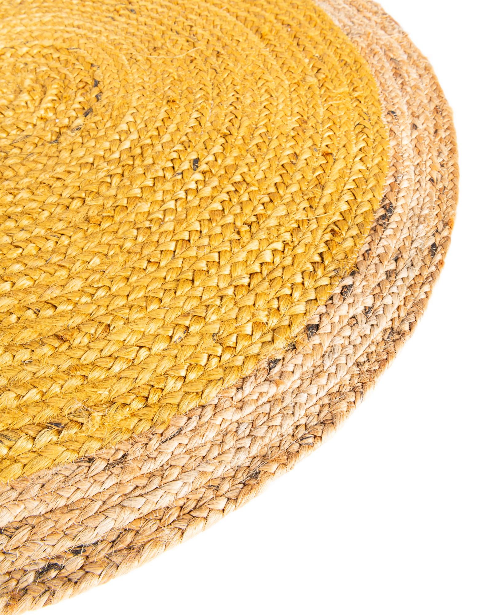 5' 1 x 8' Handmade Braided Jute Oval Rug