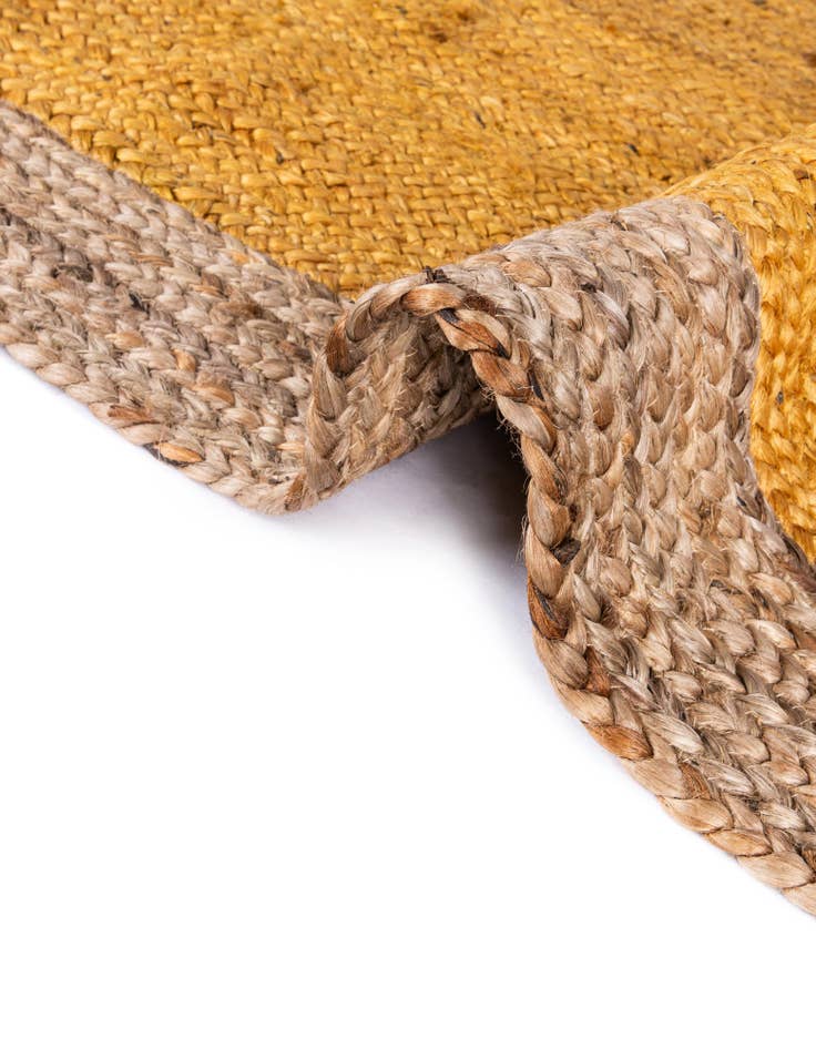 Detail image of 8' x 10'  Hand Braided Jute Oval Rug