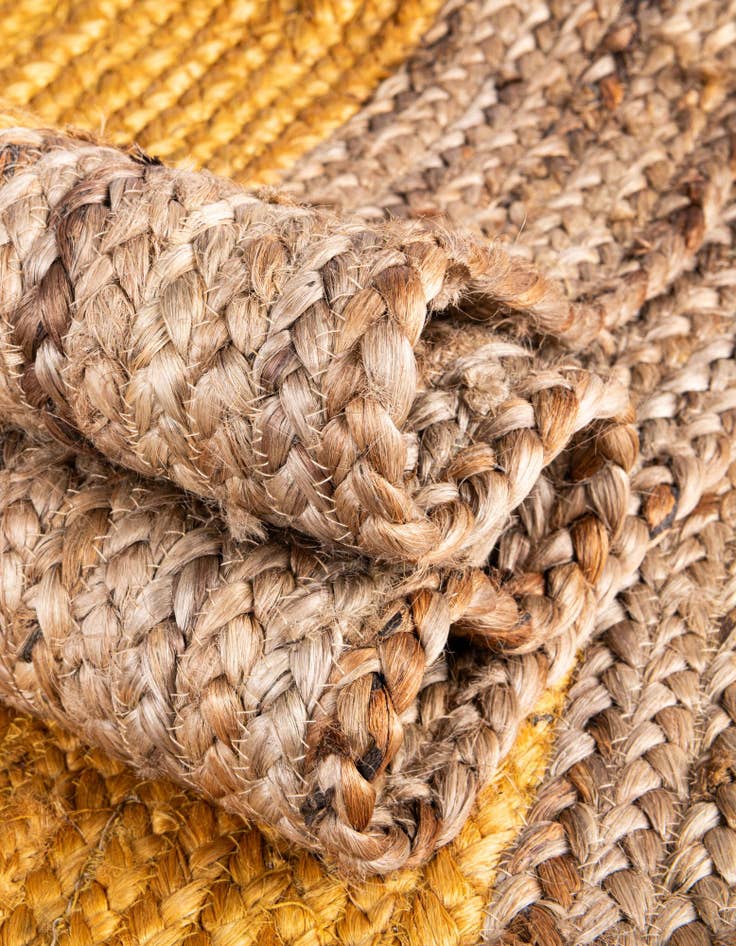 Detail image of 8' x 10'  Hand Braided Jute Oval Rug