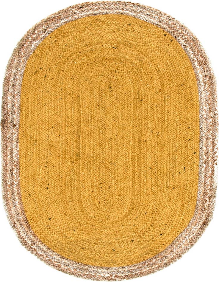 Detail image of 3' 3 x 5' 1  Hand Braided Jute Oval Rug