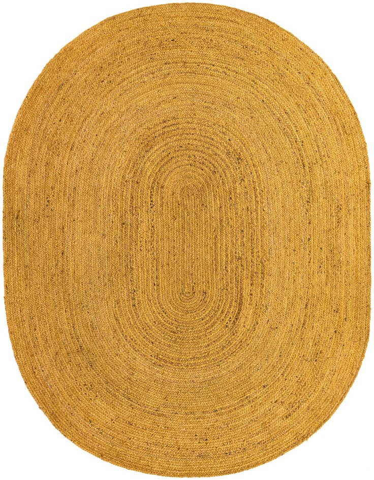 Detail image of 8' x 10'  Hand Braided Jute Oval Rug